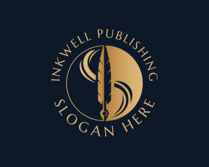Publishing - Gold Quill Publishing logo design