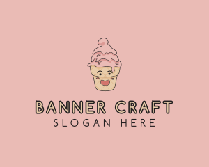 Melting Ice Cream Cone  logo design