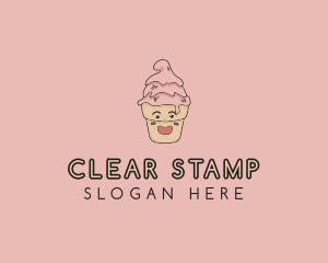 Melting Ice Cream Cone  logo design