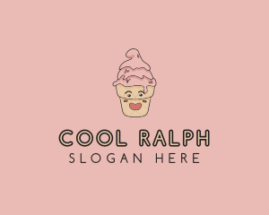 Melting Ice Cream Cone  logo design