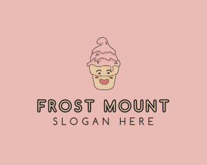 Melting Ice Cream Cone  logo design