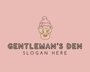 Melting Ice Cream Cone  logo design