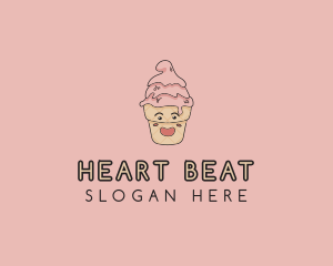 Melting Ice Cream Cone  logo design