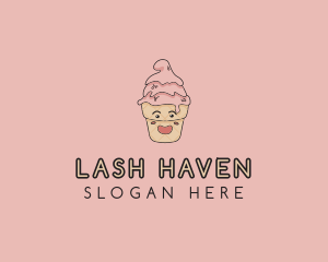 Melting Ice Cream Cone  logo design