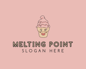 Melting - Melting Ice Cream Cone logo design