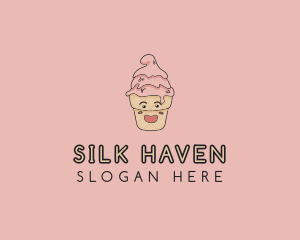 Melting Ice Cream Cone  logo design