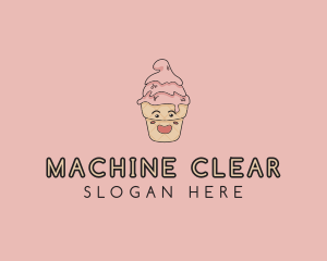 Ice Cream - Melting Ice Cream Cone logo design