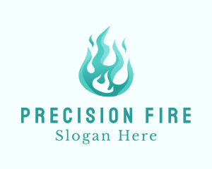 Blue Propane Fire Gas  logo design