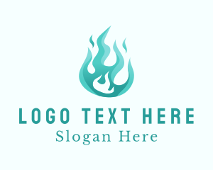 Heating System - Blue Propane Fire Gas logo design