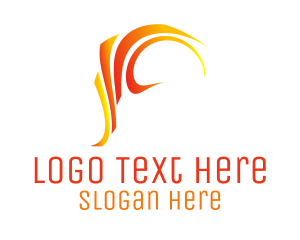 Burn - Abstract Fire Wave logo design