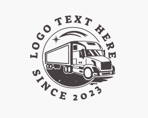 Courier - Freight Transport Truck logo design