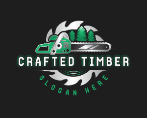 Woodwork - Chainsaw Logging Woodwork logo design