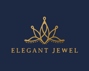 Elegant Flower Crown logo design