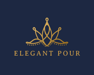 Elegant Flower Crown logo design