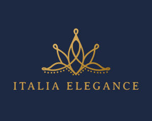 Elegant Flower Crown logo design