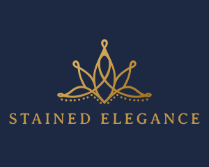 Elegant Flower Crown logo design