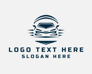 Supercar - Blue Transportation Car logo design