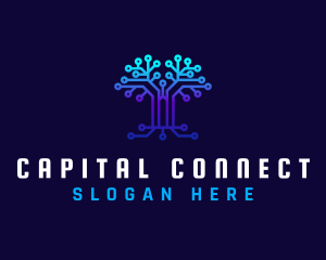 Technology Tree Connection logo design