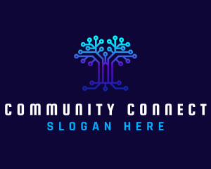 Technology Tree Connection logo design