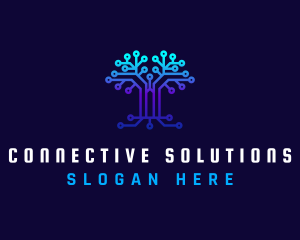 Technology Tree Connection logo design