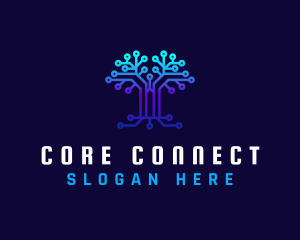 Technology Tree Connection logo design