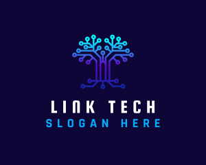 Technology Tree Connection logo design