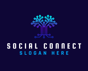 Technology Tree Connection logo design