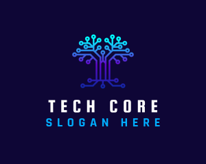 Technology Tree Connection logo design