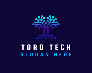 Technology Tree Connection logo design