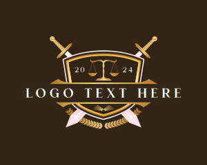 Book - Justice Scale Crest logo design