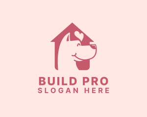 Pooch - Pet Dog Love Shelter logo design