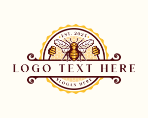 Hornet - Bee Hive Honey logo design