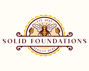 Bee Hive Honey Logo