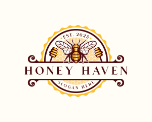 Apiculture - Bee Hive Honey logo design