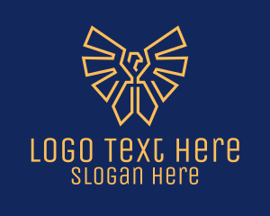 Golden - Military Eagle Badge logo design