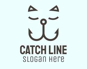 Hook - Catfish Cat Hook logo design