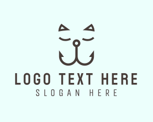 Grooming - Cat Hook Fishing logo design