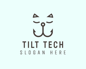 Catfish Cat Hook logo design