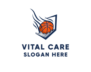 Varsity - Basketball Comet Ball logo design