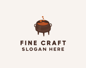 Soup Sauce Cauldron Pot logo design