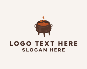 Hot Pot - Soup Sauce Cauldron Pot logo design