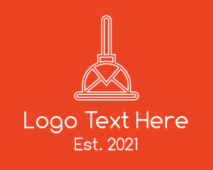 Home Cleaning - Mail Letter Plunger logo design