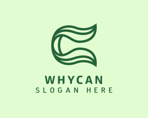 Vegetarian - Natural Organic Leaf C Outline logo design