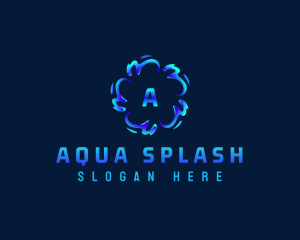 Water Splash Waves logo design