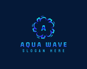 Water Splash Waves logo design