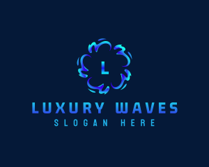 Water Splash Waves logo design