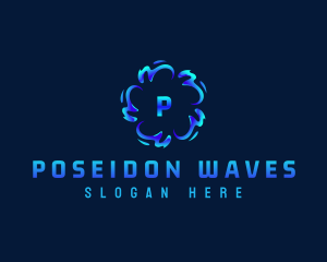 Water Splash Waves logo design