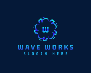 Water Splash Waves logo design