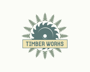 Tree Circular Saw logo design