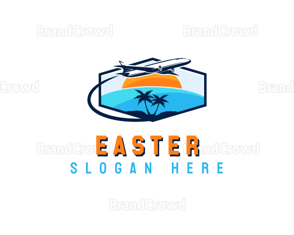 Travel Beach Tourism Logo